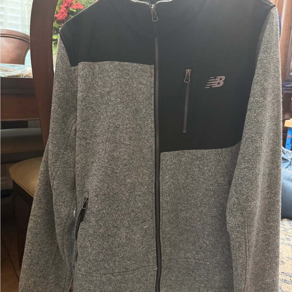 New Balance Men's Black and Gray Performance Jacket